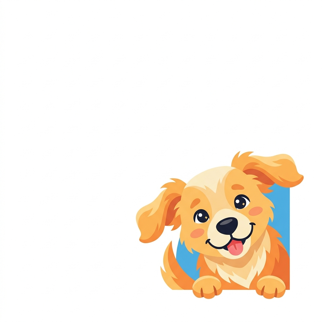 Cute Golden Retriever Peeking
